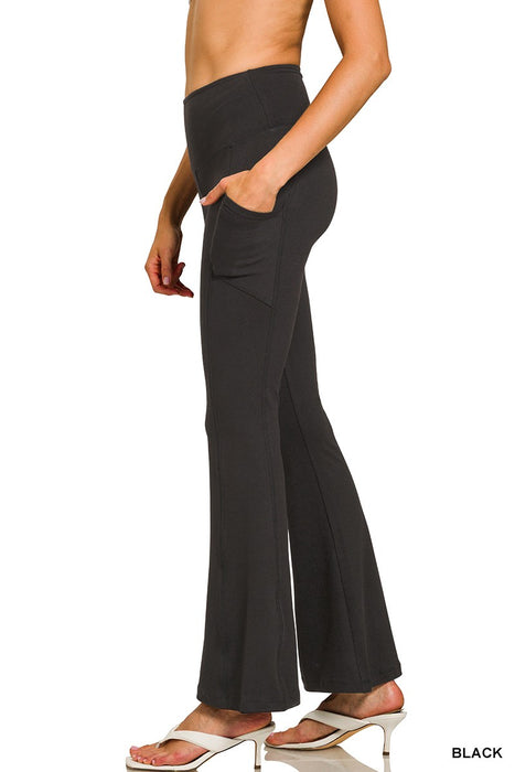 Brushed Dty Microfiber Flare Leggings