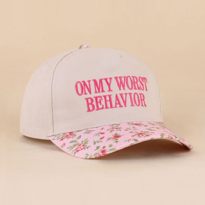 Floral On My Worst Behavior Hat