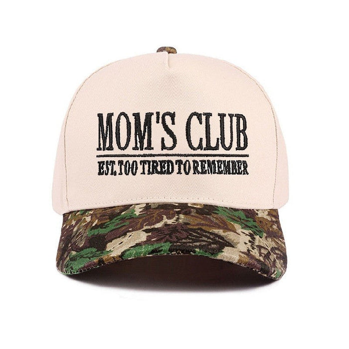 Mom's Club Two Tone Canvas Cotton Cap Hat