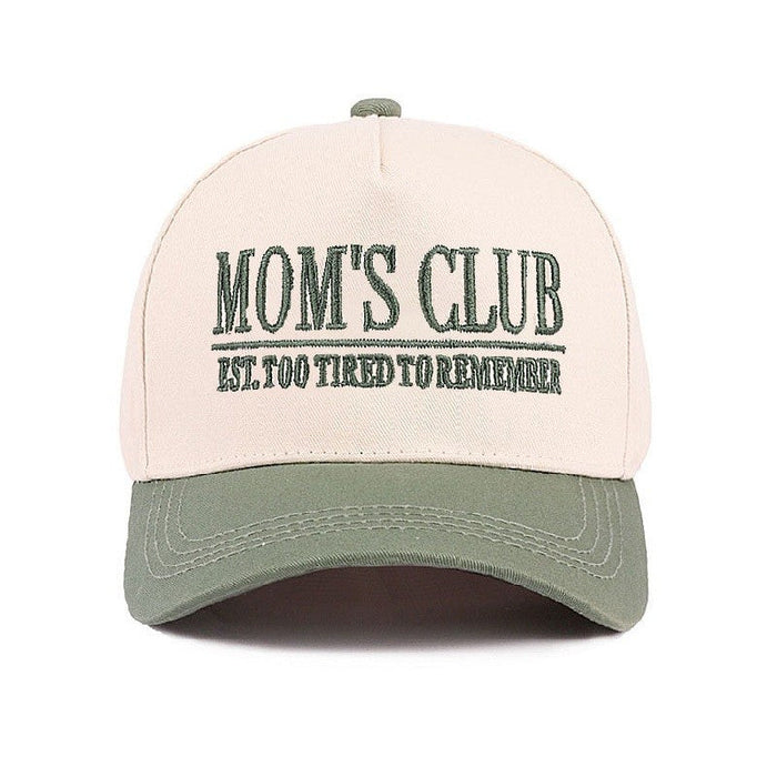 Mom's Club Two Tone Canvas Cotton Cap Hat