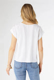 Selah Top with Shoulder Crochet - White