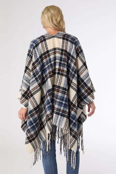 Blue + Nutmeg Plaid Wrap