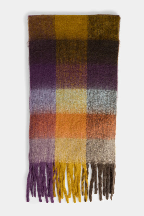 Kaeli Oblong Scarf - Purple/Gold