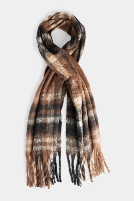 Mila Oblong Scarf - Chocolate
