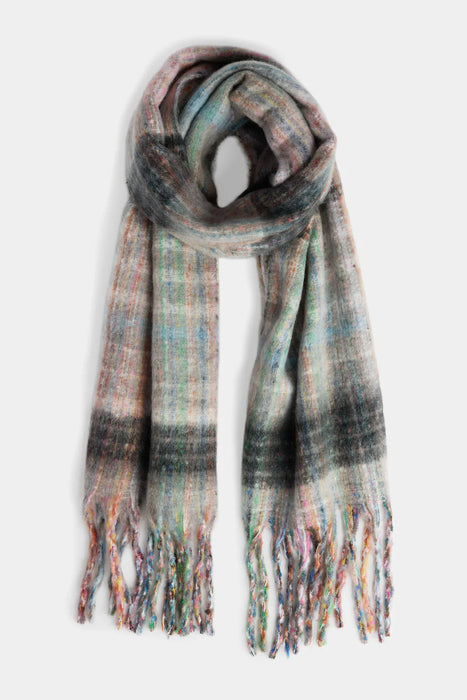 Tamara Oblong Scarf - Grey Multi