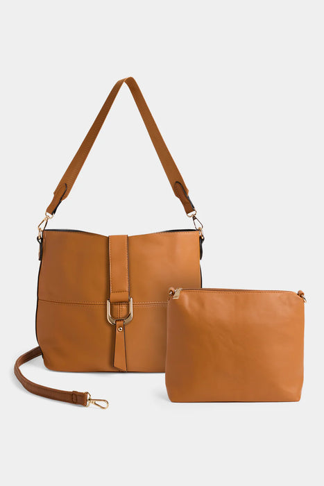 Cassia Shoulder Bag + Crossbody - Cognac