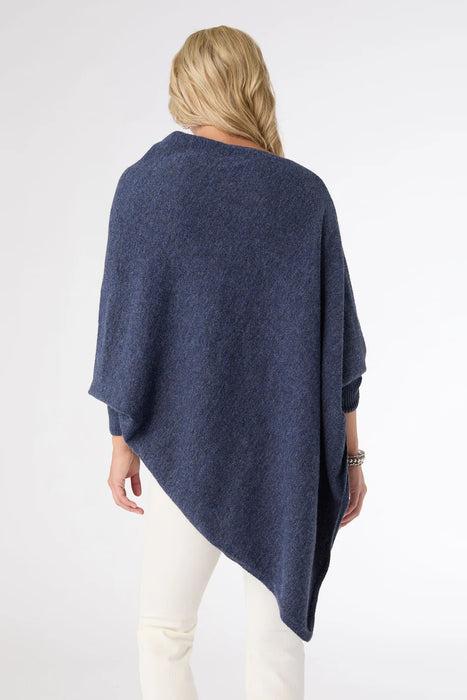 Dylan Sweater Poncho - Denim