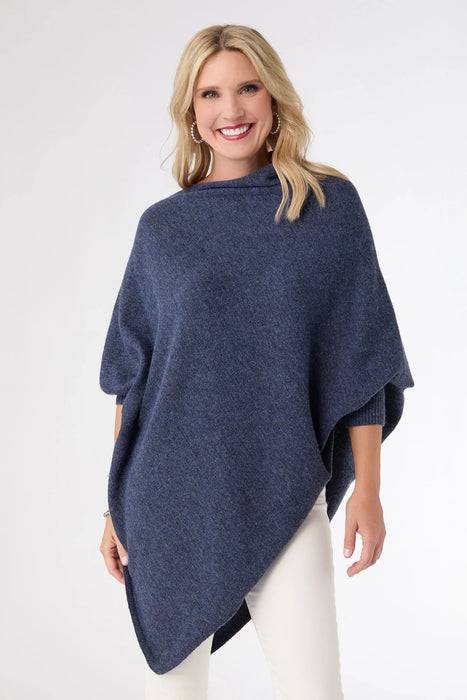 Dylan Sweater Poncho - Denim