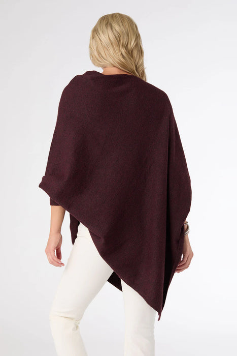 Dylan Sweater Poncho - Merlot