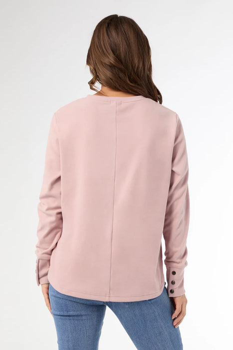 Alexis Super Soft Top with Snap Cuff - Cameo Rose