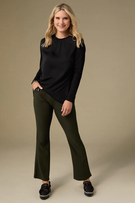 Dylane Long Sleeve Baby Mock Neck Top - Black