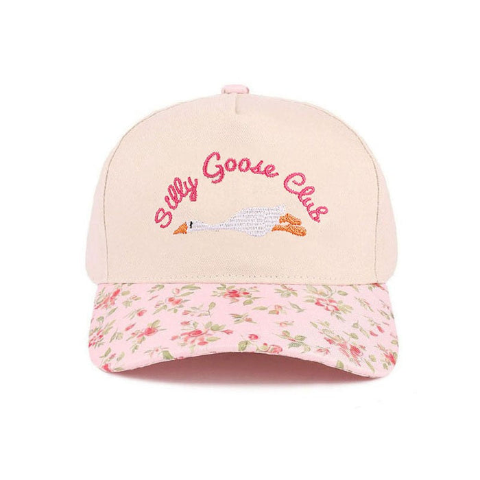 Floral Silly Goose Club Two Tone Cotton Hat