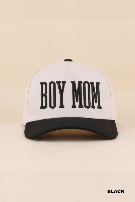 Boy Mom Black Two Tone Snapback Hat