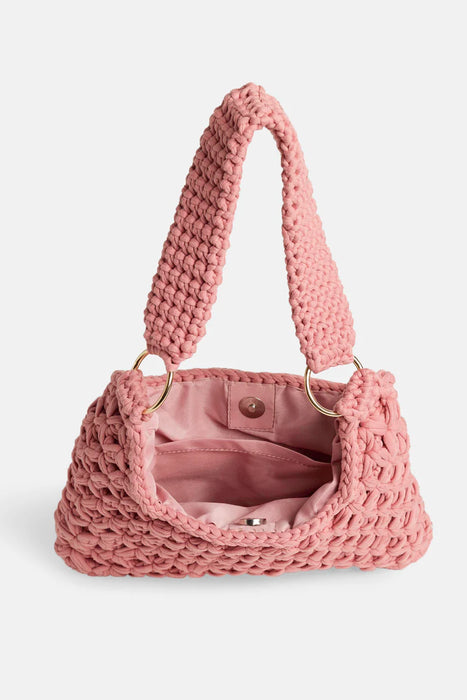 Pink Brynley Crochet Mini Tote
