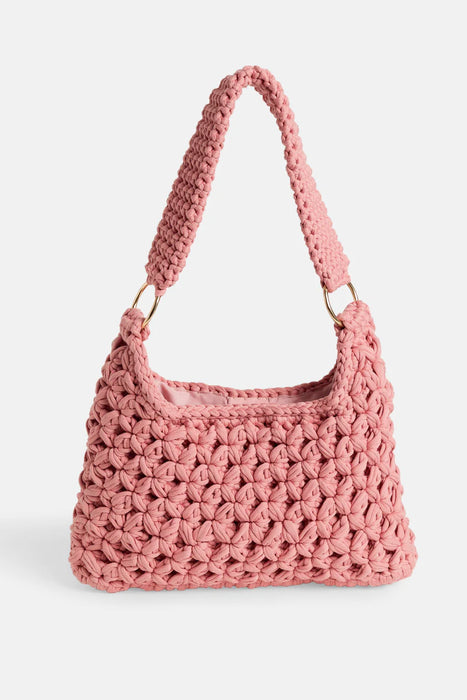 Pink Brynley Crochet Mini Tote
