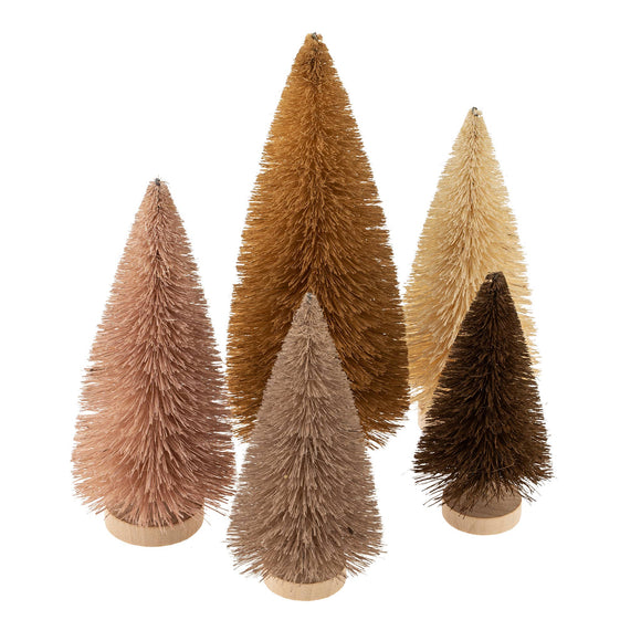 Sisal Bottle Brush Trees Earth Tones