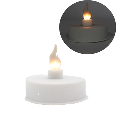 White Plastic Flame LED Tea Light