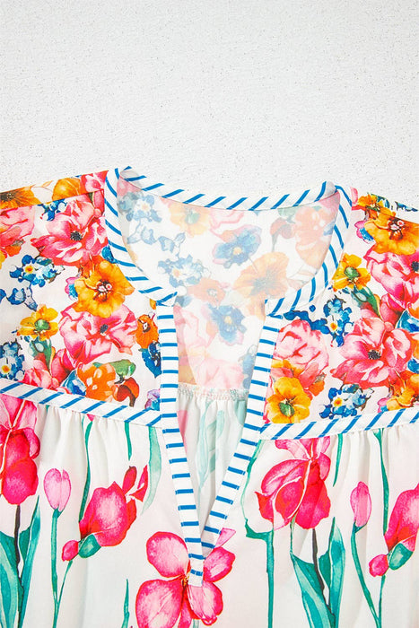 Pink Floral Blouse | S-XL