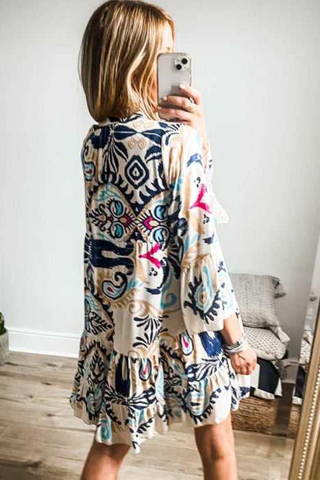 Boho Bracelet Sleeve Mini Dress | S-XL