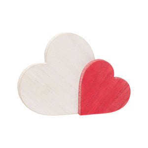 White & Red Layered Hearts Sitter