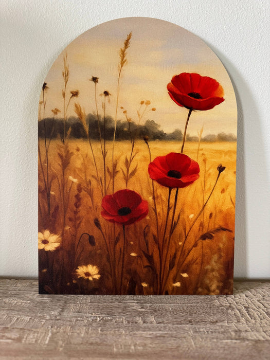 Fall Red Flowers Arch w/ Stand