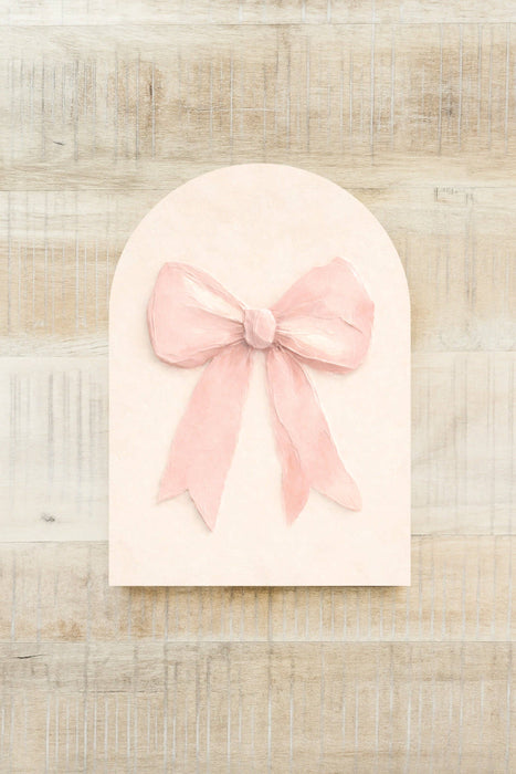 Soft Pink Bow Arch w/ Stand