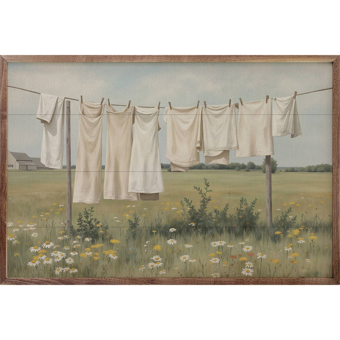 Laundry Out On The Line Framed Wall Art