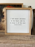 I Will Honor Christmas Charles Dickens | Christmas Decor