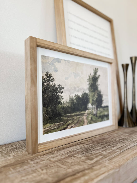 Lilliann Framed Wood Art 12x8"