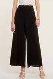 Black Wide Leg Smocked Pants