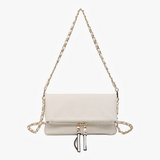 Beige Julie Studded Detail Crossbody w/ Chain Strap