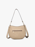 Brown Raquel Whipstitch Trim Saddle Bag