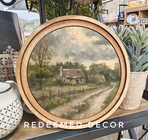 French Countryside 8" Round Wall Art