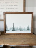 Winter Tree Landscape | Framed Wall Art