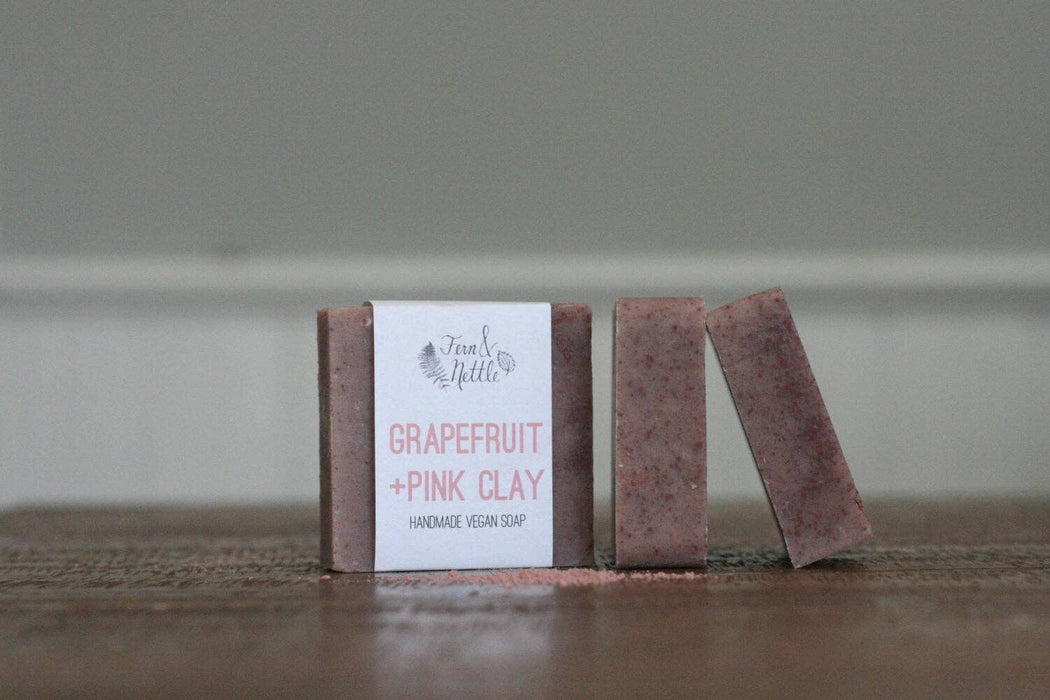 Grapefruit + Pink Clay Vegan Soap