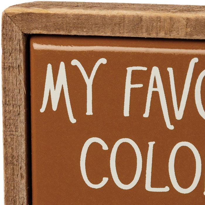 My Favorite Color Is Fall Box Sign Mini