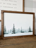 Winter Tree Landscape | Framed Wall Art