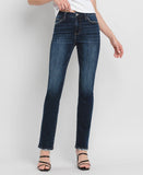 High Rise Long Slim Straight Jeans