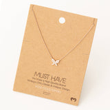 Mini Butterfly Charm Necklace