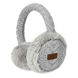 C.C. Cable Knit Furry Earmuffs