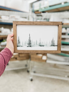 Winter Tree Landscape | Framed Wall Art