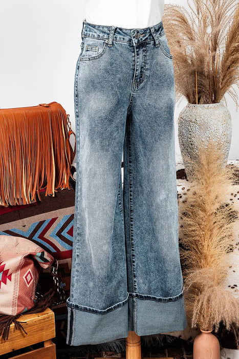 High Rise Button Zip Fly Medium Wash Jeans | Sizes 4-16