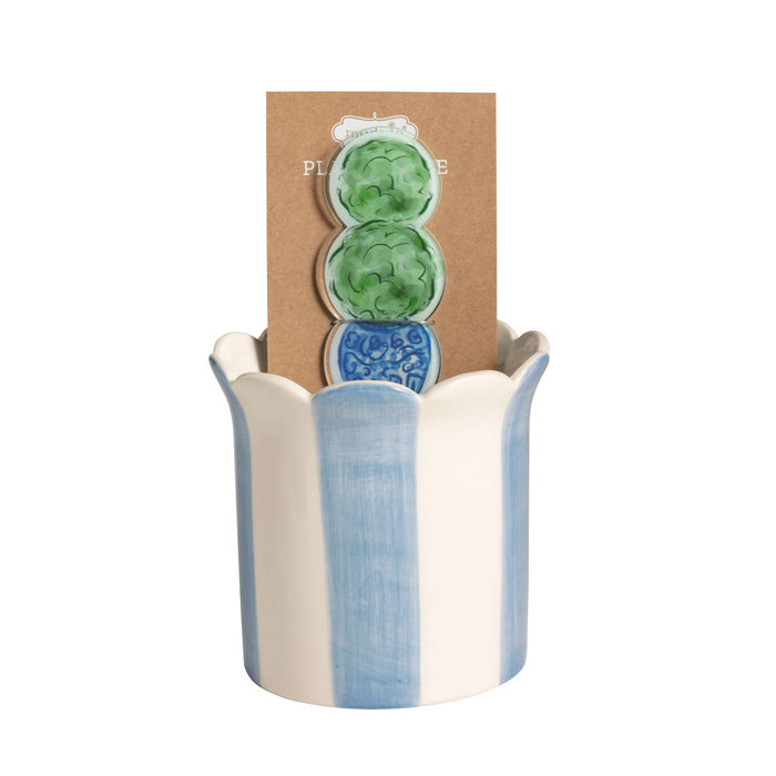 Striped Pot w/ Stake