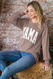 Mama Long Sleeve Ribbed Top | Coco