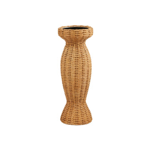 Medium Resin Woven Candlestick