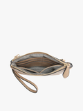 Tan Bonnie Dual Compartment Whipstitch Crossbody