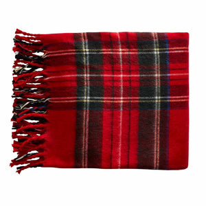 Tartan Plaid Fringe Throw