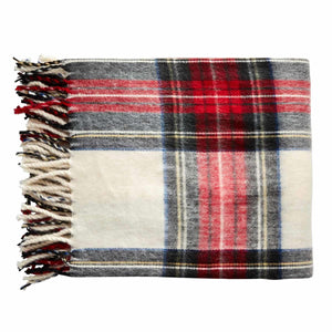 Tartan Plaid Fringe Throw