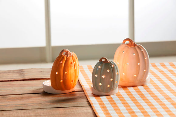 Watercolor Pumpkin Votives