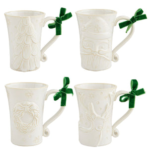 White Christmas Mugs